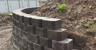 Установка подпорной стенки в Клинцах в октябре